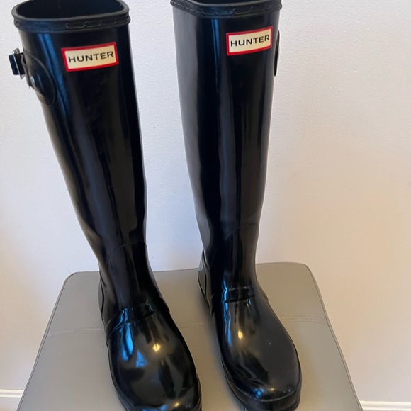 Hunter Shoes - Hunter Glossy Black Tall Boots